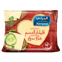 شرائح الجبن قليلة الدسم (١٠ شرائح)