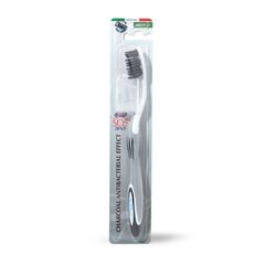 Sos Denti Toothbrush Charcoal Anti Bacteria Effect Black Medium