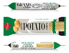 Grand Potato Chips Sour Cream and Herbs Flavoured