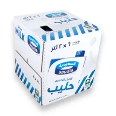 Saudia Whole Milk 6 2l