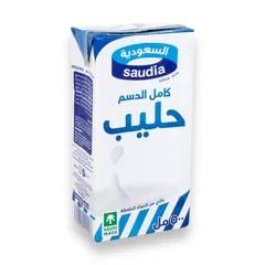 Saudia Whole Milk 500 Ml