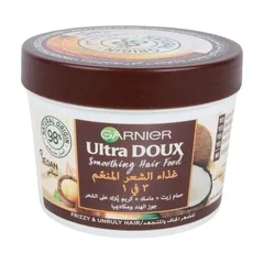 Garnier Ultra Doux Smoothing Coconut Macadamia 3in1 Hair Food For Frizzy Hair 390ml