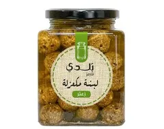 لبنة مكعزلة بزيت الزيتون والزعتر