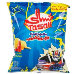 رقائق البطاطس بالكاتشب