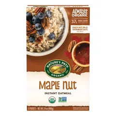 Natures Path Organic Instant Oatmeal Maple Nut 14oz