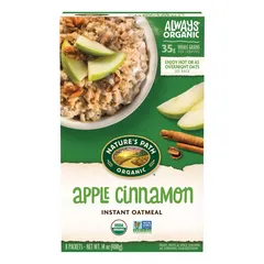 Natures Path Apple Cinnamon Hot Oatmeal Sachet 8ct 14oz
