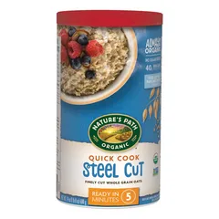 Natures Path Organic Whole Grain Oats Quick Cook Steel Cut 24oz