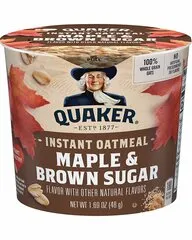 Quaker Instant Oatmeal Maple And Brown Sugar Cup 1 Dot 69oz