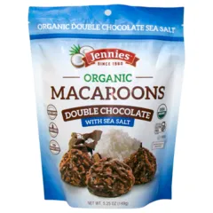 Jennies Organic Macaroons Double Chocolate With Sea Salt 149g