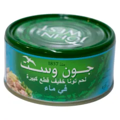 تونة خفيفة قطع كبيرة في ماء