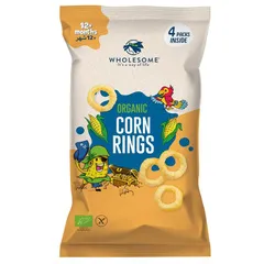 Wholesome Organic Corn Rings Puffs 4 × 12 G