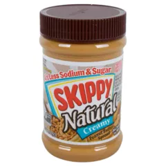 Skippy Natural Creamy Peanut Butter Spread 1 3 Less Sodium Sugar 15oz