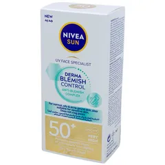 Nivea Sun Derma Blemish Control Sunscreen Face Cream Spf 50 40 Ml