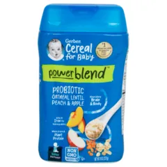 Probiotic Oatmeal Peach and Apple Baby Cereal
