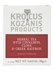 Krocus Kozanis Herbal Tea With Cinnamon Clove And Greek Saffron 18 G