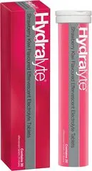 Hydralyte Effervescent Electrolyte Tablet Strawberry Kiwi 20 Tablets