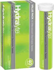 Hydralyte Effervescent Electrolyte Tablet Lemon Lime 40 Tablets