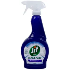 Jif Ultra Fast Cleaner Spray For Bathroom 100 Percent Limescale Removal Ocean Scent 470 Ml
