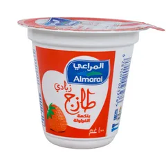 زبادي بالفراولة