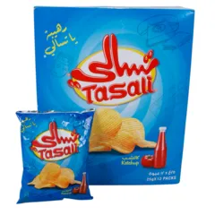 رقائق البطاطس بالكاتشب