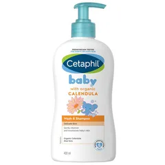 Cetaphil Baby Wash And Shampoo With Organic Calendula 400 Ml