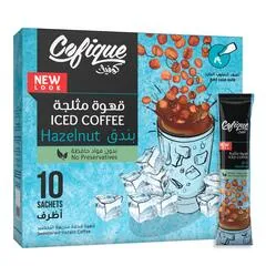 Cofique Instant Hazelnut Iced Coffee Powder 10 24 G