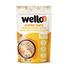 Welloo Super Organic Oats Banana And Peanut Butter 200 G