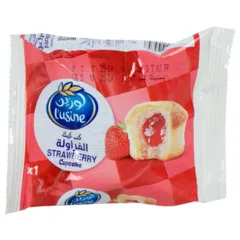 كب كيك بحشوة الفراولة
