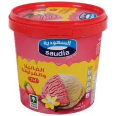آيس كريم الفانيلا والفراولة