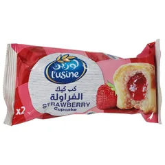 كب كيك الفراولة