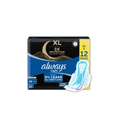 Always Clean Dry Maxi Thick Night Sanitary Pads 48 Pads