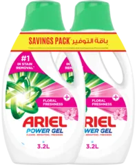 Ariel Automatic Power Gel Laundry Liquid Detergent Floral Freshness Savings Pack 2 × 3 Dot 2l