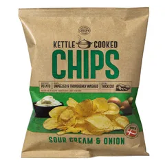 Kettle Cooked Potato Chips Sour Cream And Onion 150 G