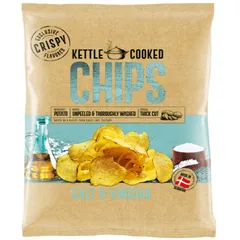 Kettle Cooked Potato Chips Salt And Vinegar 150 G