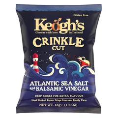 Keoghs Gluten Free Atlantic Sea Salt And Balsamic Vinegar Potato Chips Crinkle Cut 125g