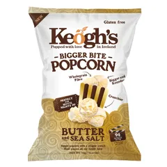 Keoghs Bigger Bite Gluten Free Butter And Sea Salt Popcorn 70g