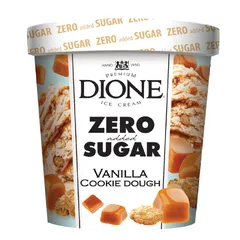 Dione Zero Added Sugar Vanilla Cookie Dough Ice Cream 475ml