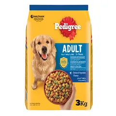 Pedigree Dog Food For Adult Dogs 3kg