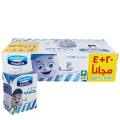 Saudia Whole Milk 20 Plus 4 × 200ml