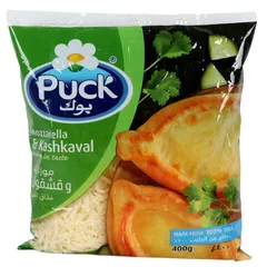 Puck Shredded Mozzarella And Kashkaval 400g
