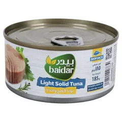 Baidar Light Solid Tuna In Sunflower Oil 185 G