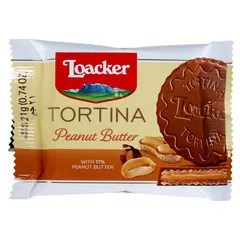 Loacker Tortina Peanut Butter Wafer 21g