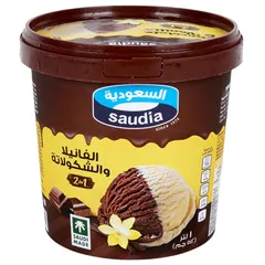 ٢في١ آيس كريم الفانيلا والشوكولاتة