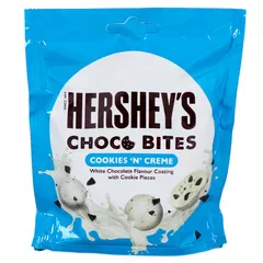 Hershey's Choco Bites Cookies n' Cream White Chocolate Flavour Coating with Cookie Pieces