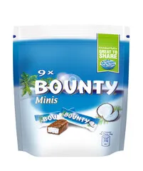 Bounty Minis Coconut Milk Chocolate Pouch Bar 225g