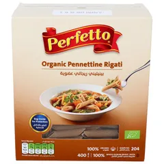 Perfetto Organic Penne Rigate Pasta 400g