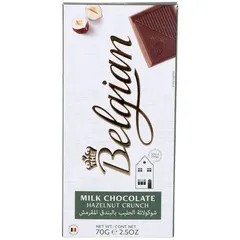Belgian Milk Chocolate With Hazelnut Crunch 70g