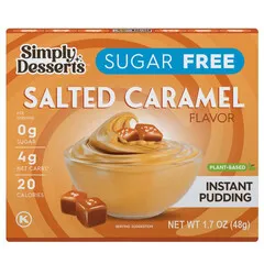 Simply Desserts Plant-Based Sugar Free Salted Caramel Flavor Instant Pudding 48g
