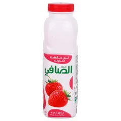 لبن بنكهة الفراولة