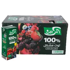 عصير عنب وتفاح وتوت مشكل بدون سكر مضاف